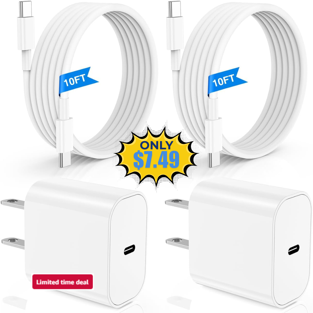 Fast Charger 10ft USB C Deal: Save 25%