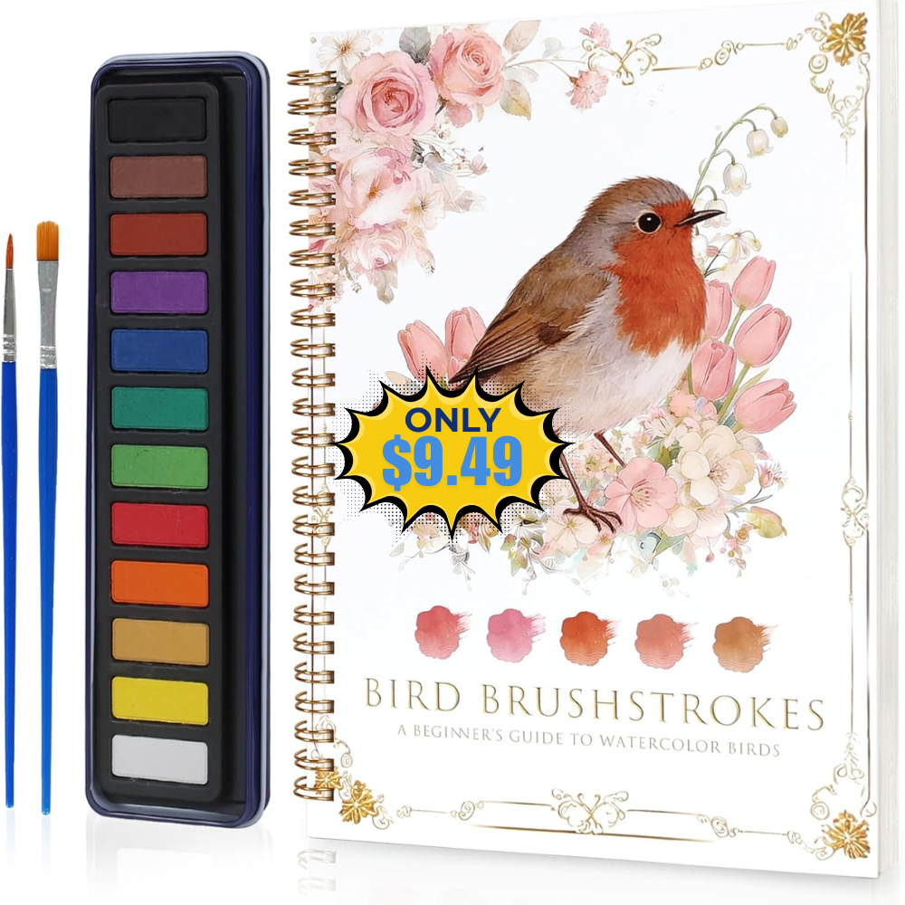 Easy-Learn Bird Watercolor Workbook Promo: Save with 5DMOILZR