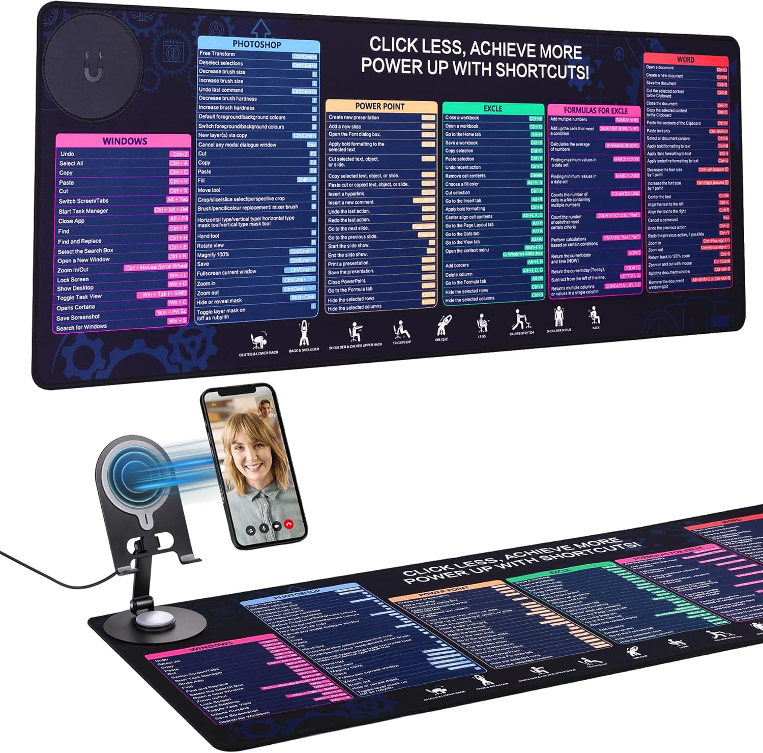 Wireless Charging Mouse Pad with Phone Holder Gaming Mousepa deal at Amazon