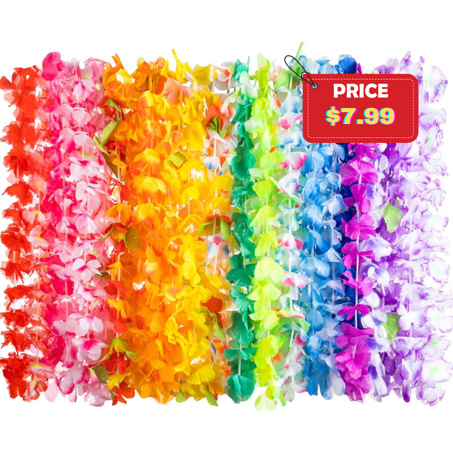 24 Counts Hawaiian Leis Bulk Deal: Save 33%