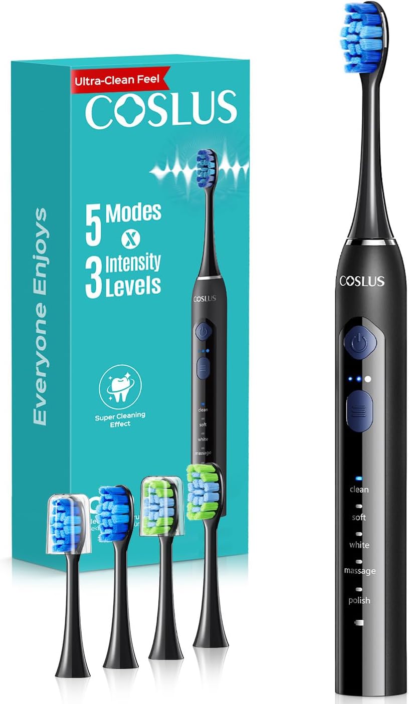 Sonic Electric Toothbrush w/ 4 Brush Heads Only
