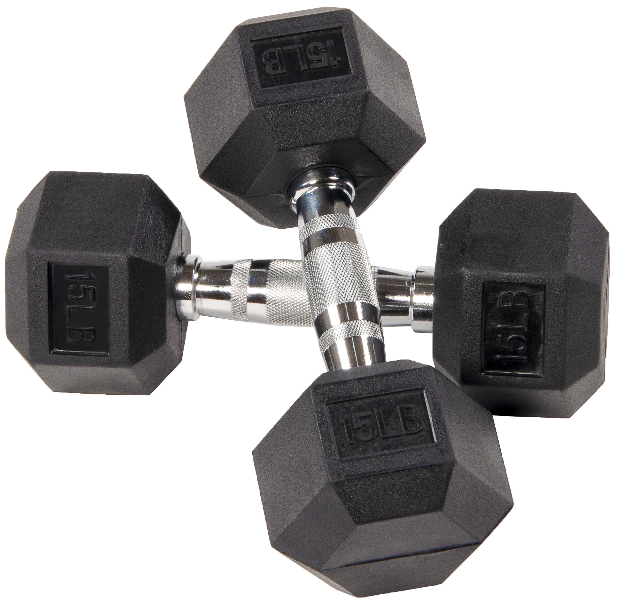 BalanceFrom Rubber Encased Hex Dumbbells (15 lbs Pair) just $29.97 at Walmart