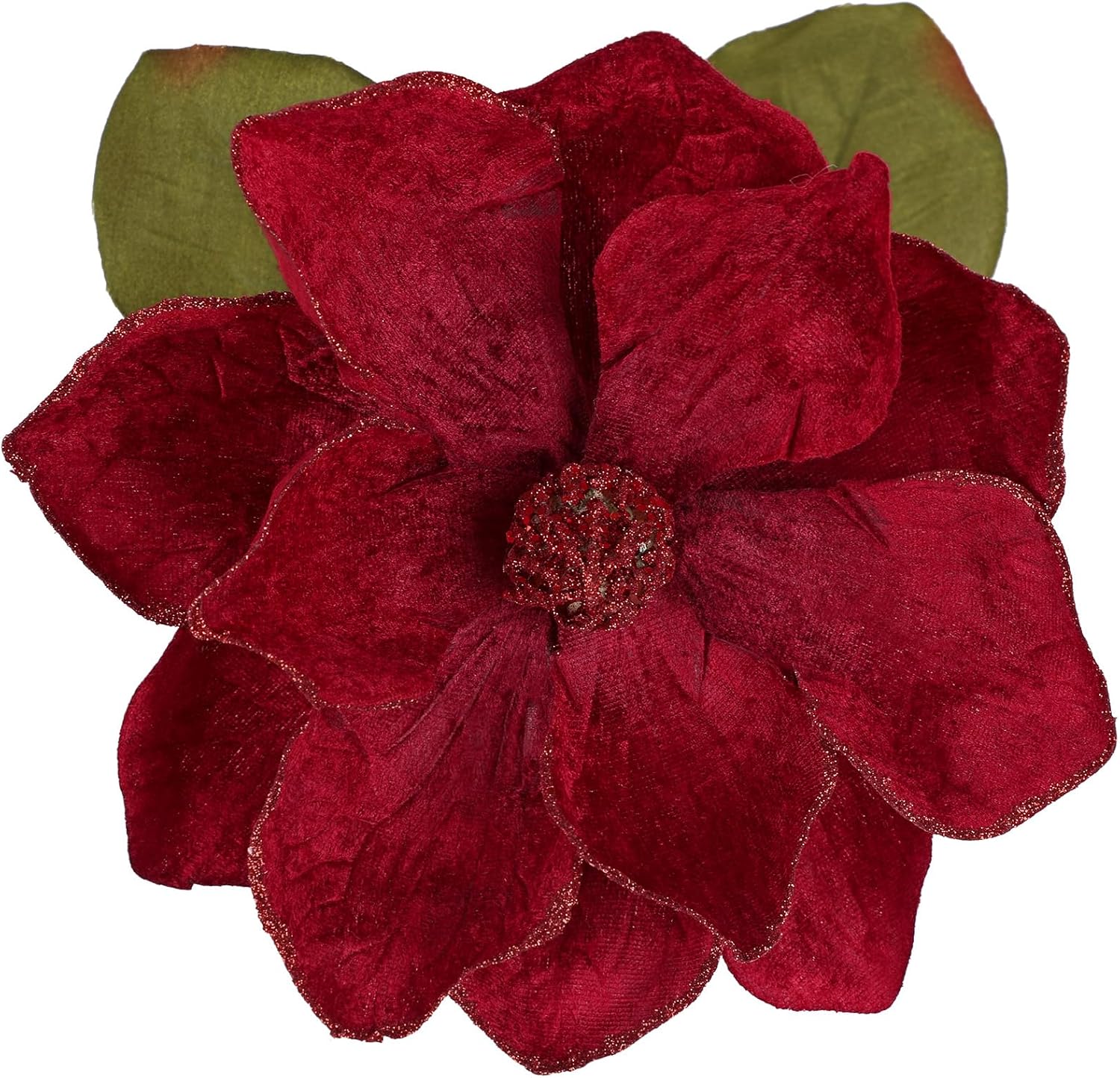 Briful Set of 3 Artificial Christmas Magnolias Flowers – 30’’ Lon