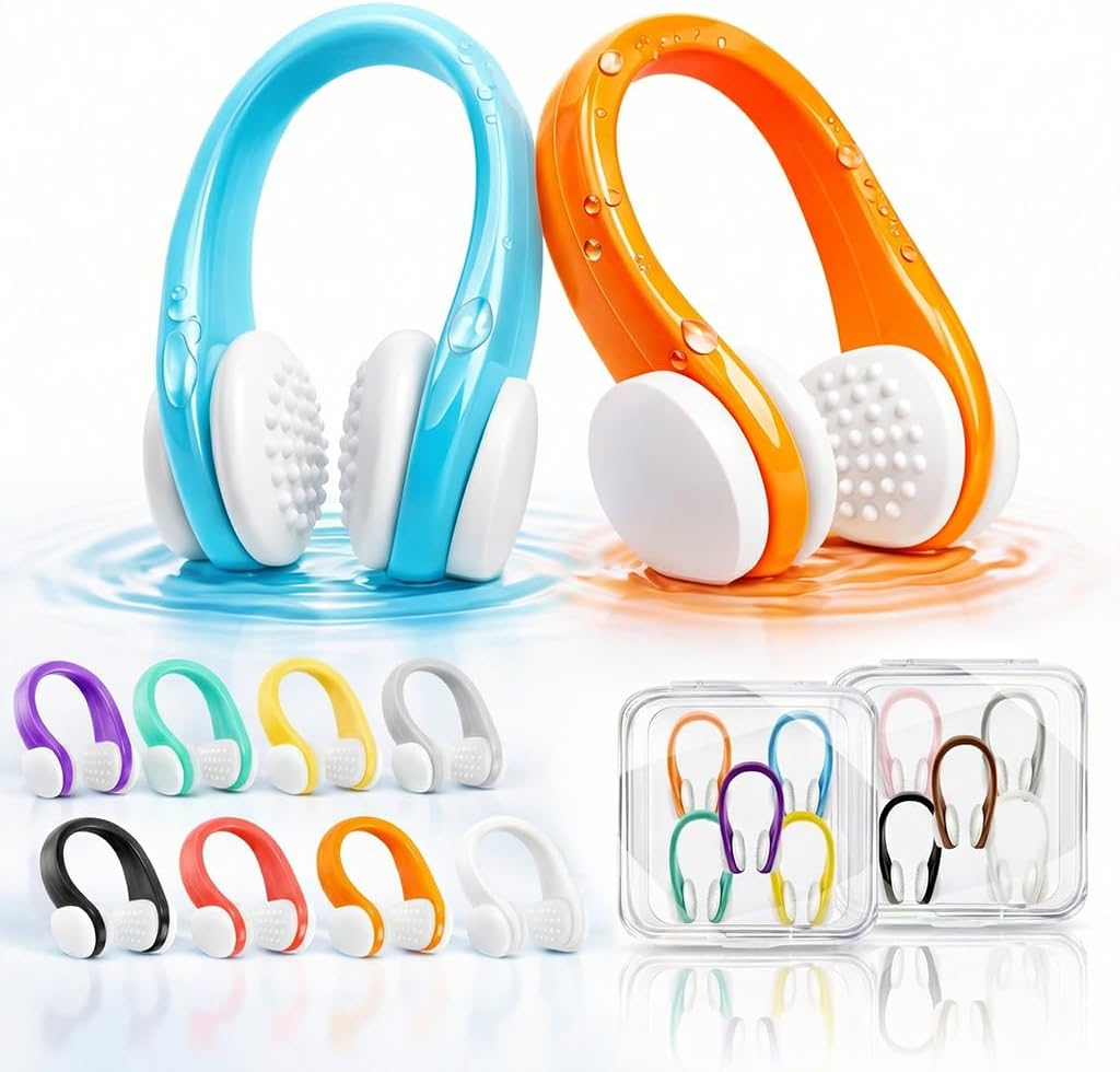 Swimming Nose Clip – 10 Packs Silicone Swim Nose Plugs for Kids (