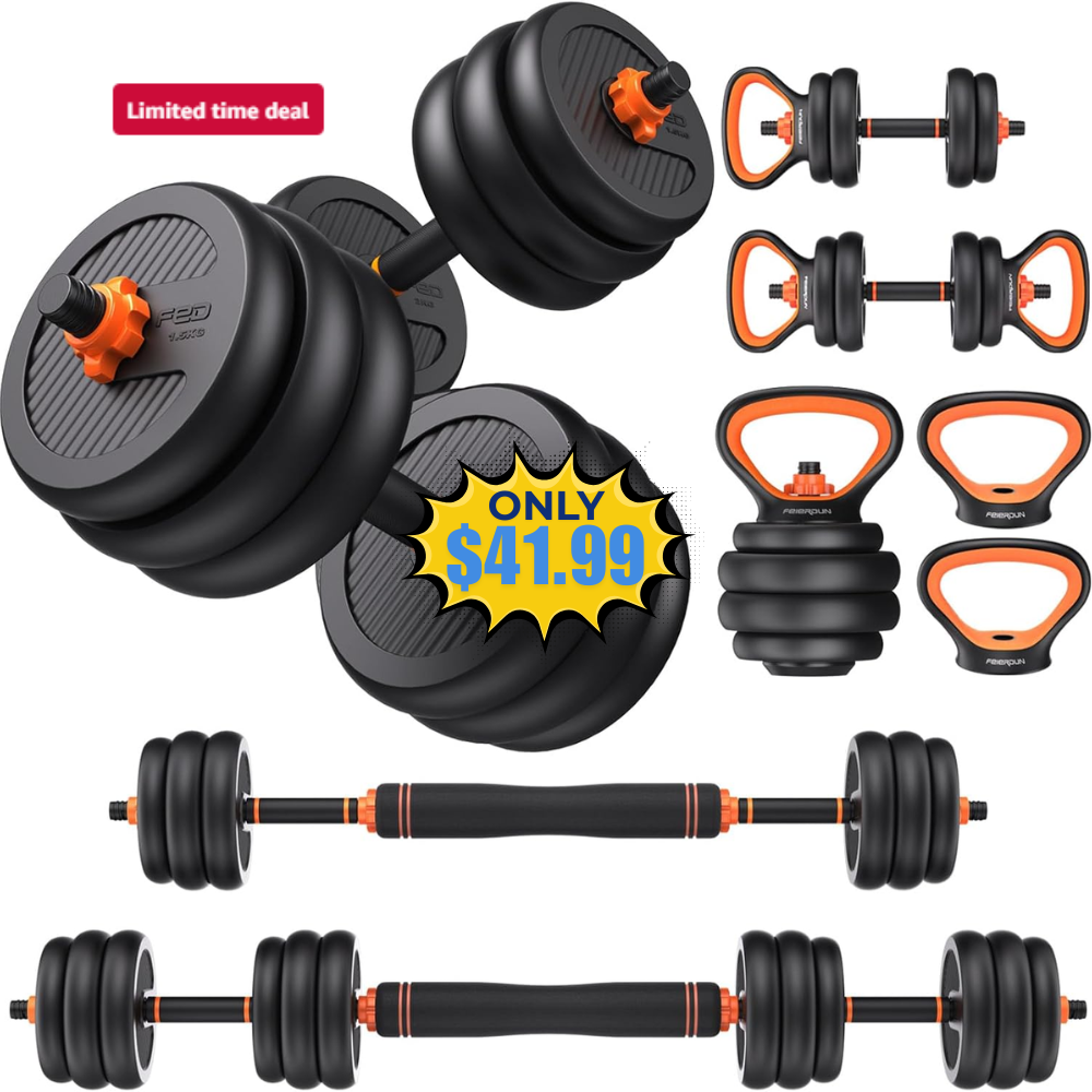 FEIERDUN 5 in1 DS2 Adjustable Dumbbells Deal: Save 24%