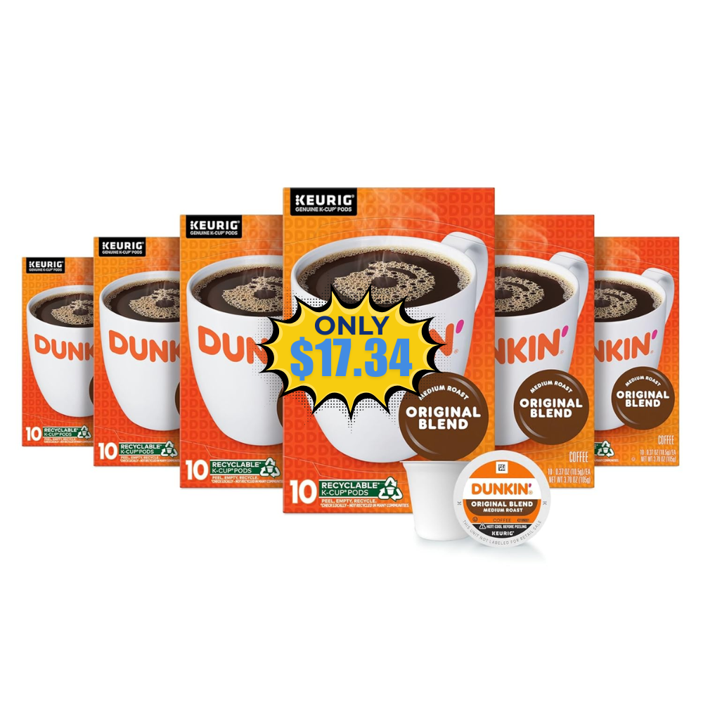 Dunkin’ Original Blend Coffee 60 Count Deal: Save 47%