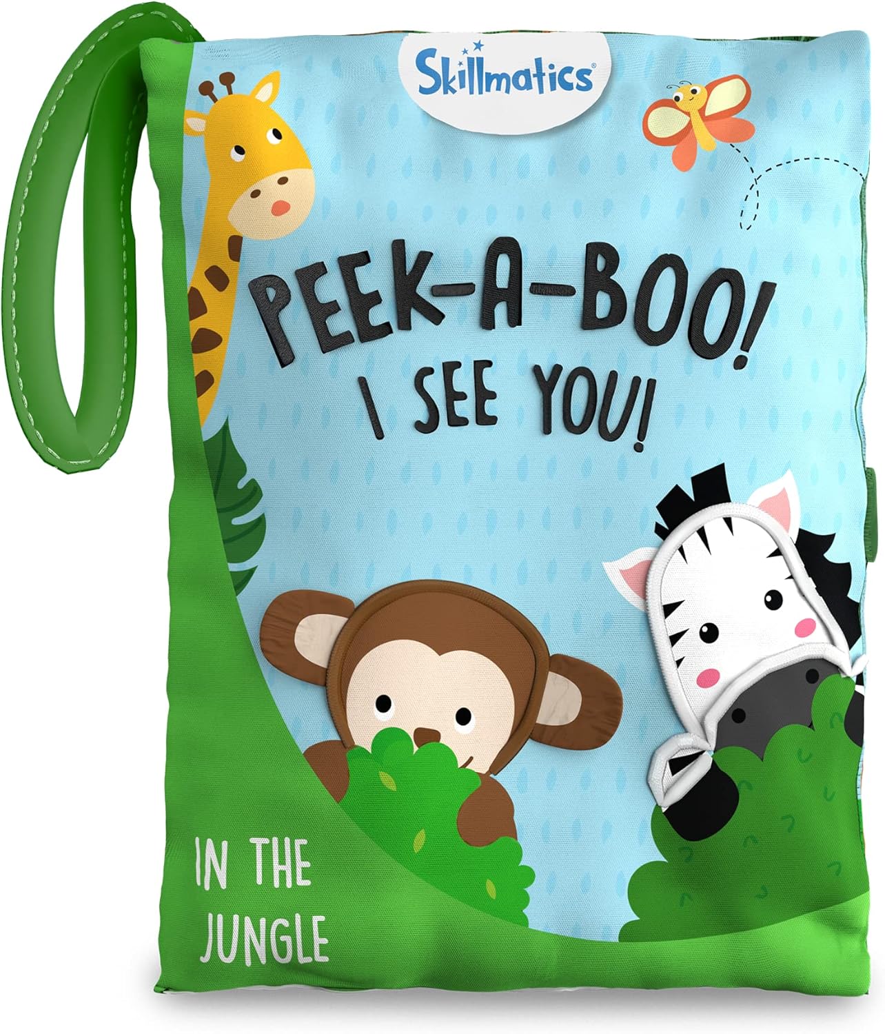 Skillmatics Peek-A-Boo Jungle Book – Soft Cloth Book for Baby, In