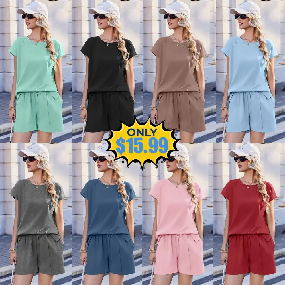 Ekouaer Women’s Cotton Two Piece Set Deal