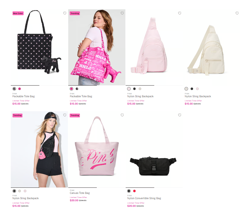 PINK Bags Sale: Save $11.95 at Victoria’s Secret
