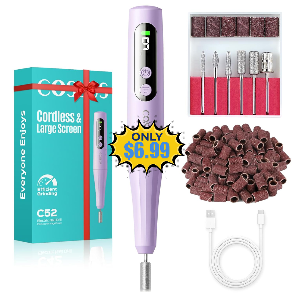 COSLUS C52 Electric Cordless Nail Drill Deal: Save 35%
