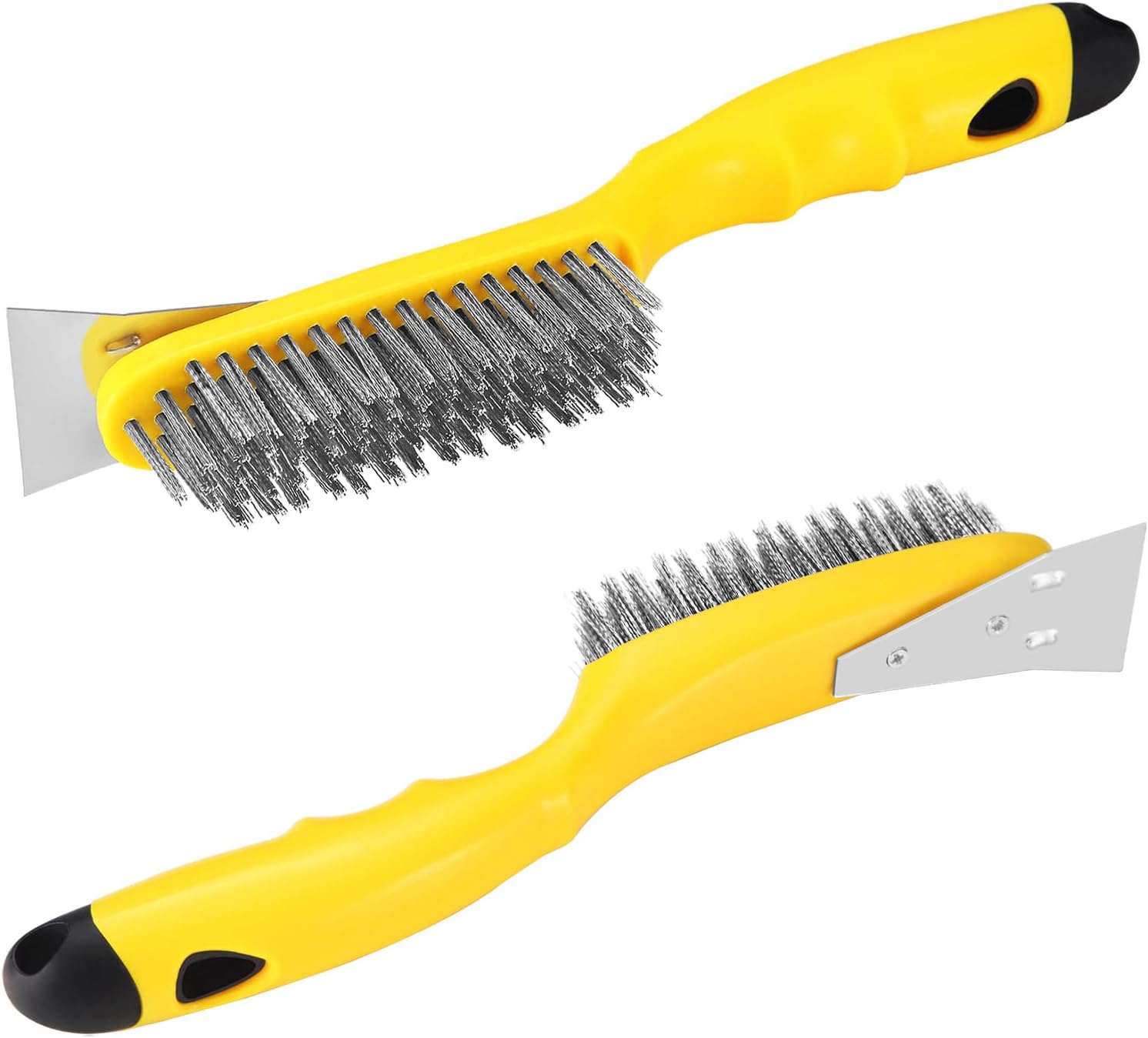 Stainless Steel Wire Brush 2 Pcs with Metal Scraper, 79 Bundles b