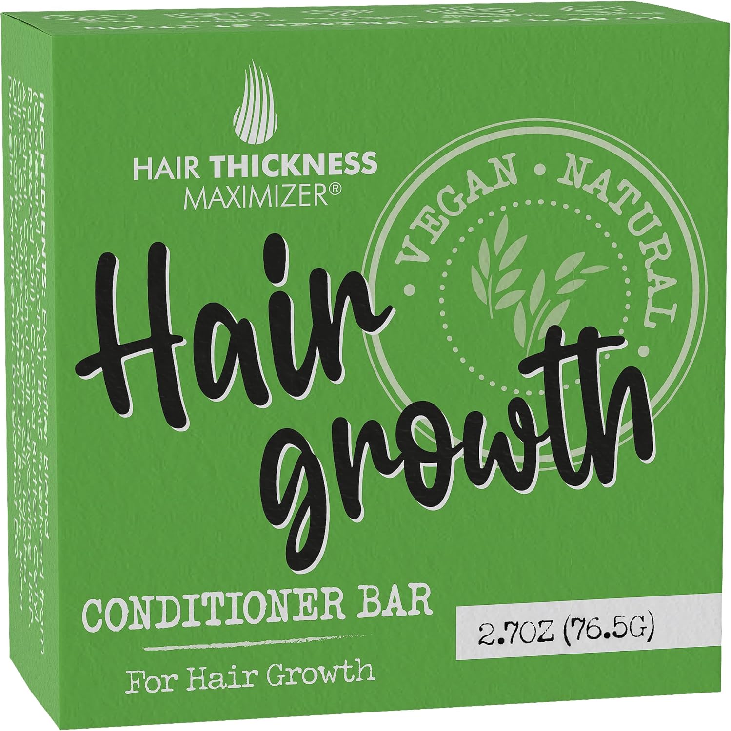 Conditioner Bar for Hair Growth. Eco Friendly, Vegan, Color Safe,