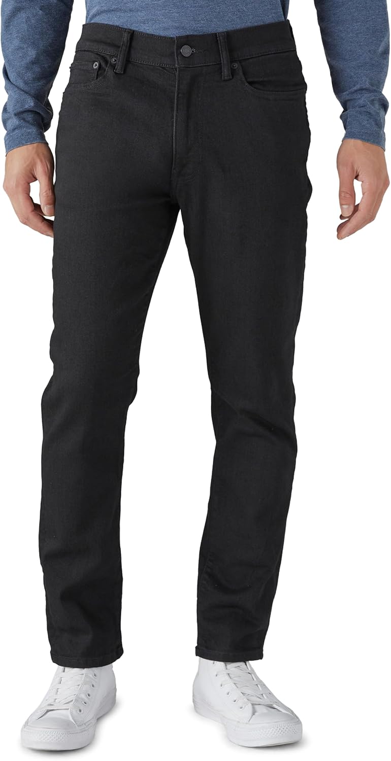 Lucky Brand Men 410 Athletic Fit Jean, Black Rinse, 34W x 32L