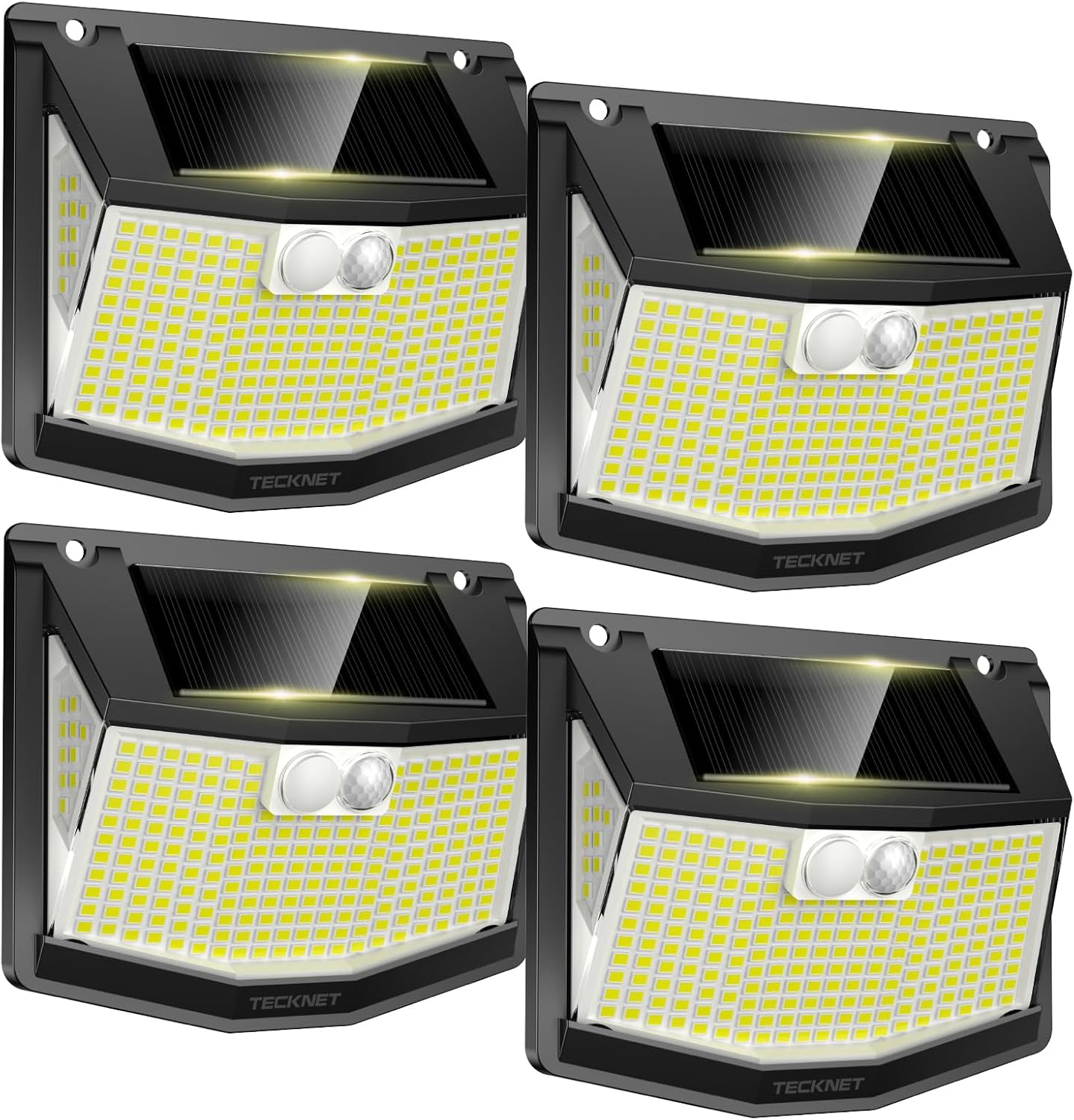 TECKNET 248 LED Outdoor Solar Lights & Motion Sensor 4 Pack, deal at Amazon