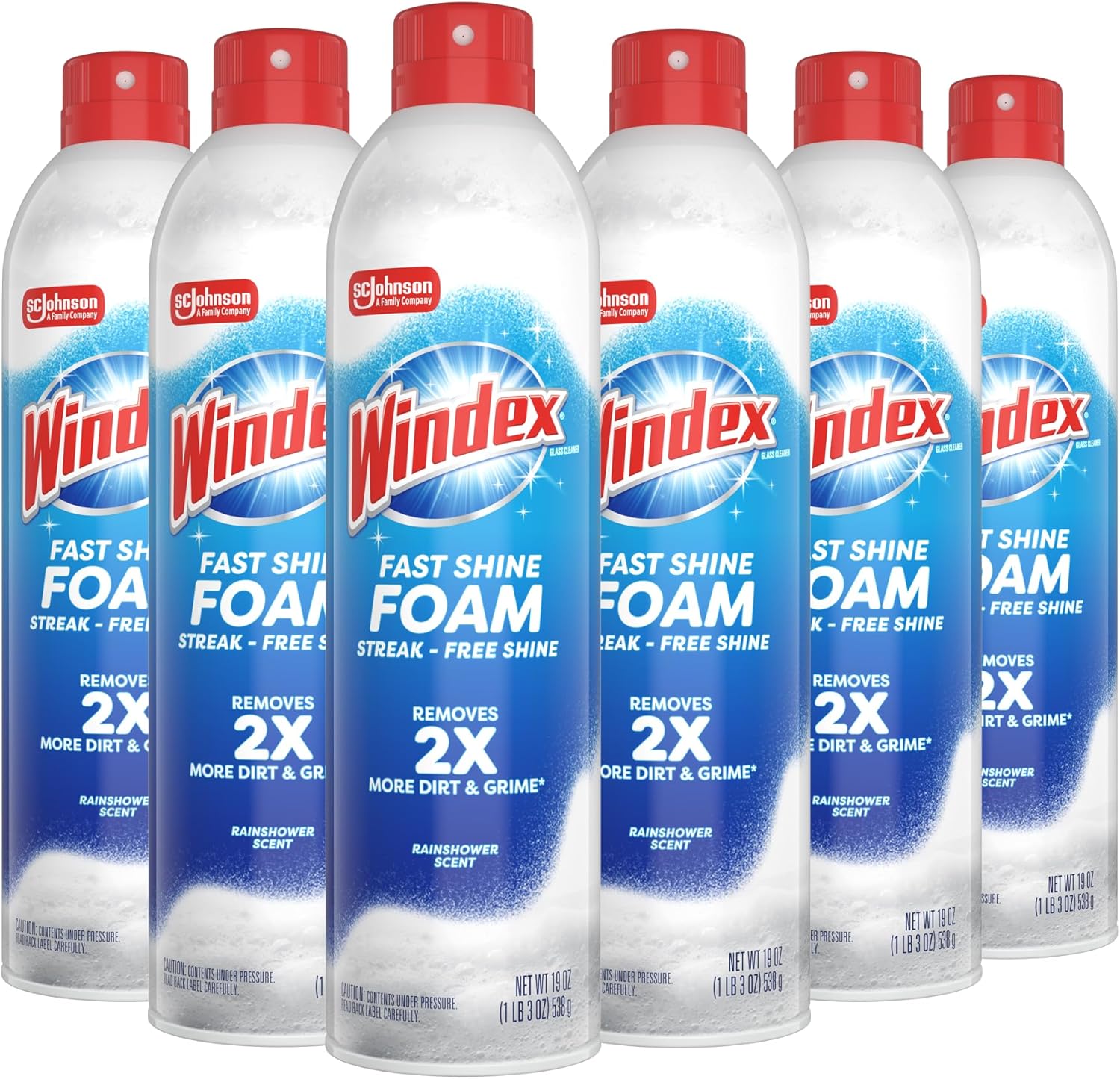 Windex Fast Shine Foam Glass Cleaner 6 Pack Only $8.xx ( Reg $24.