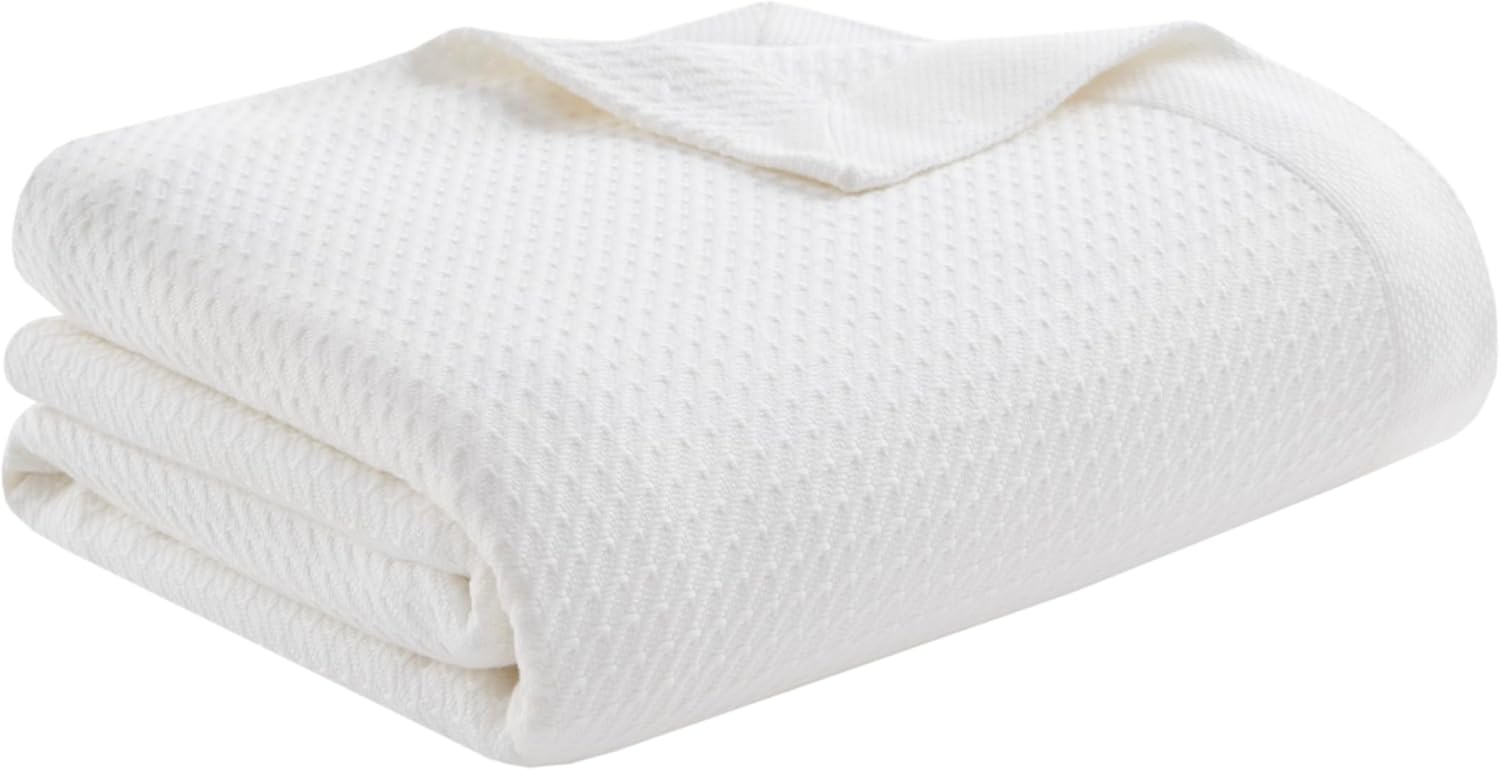 Madison Park 100% Egyptian Cotton Lightweight Summer Blanket, Bre