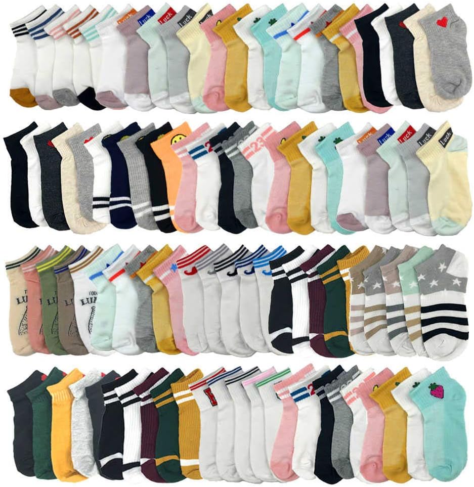 WAFUNNE Wholesale Socks Bulk Women 20 Pack Ankle Low Cut, Me deal at Amazon