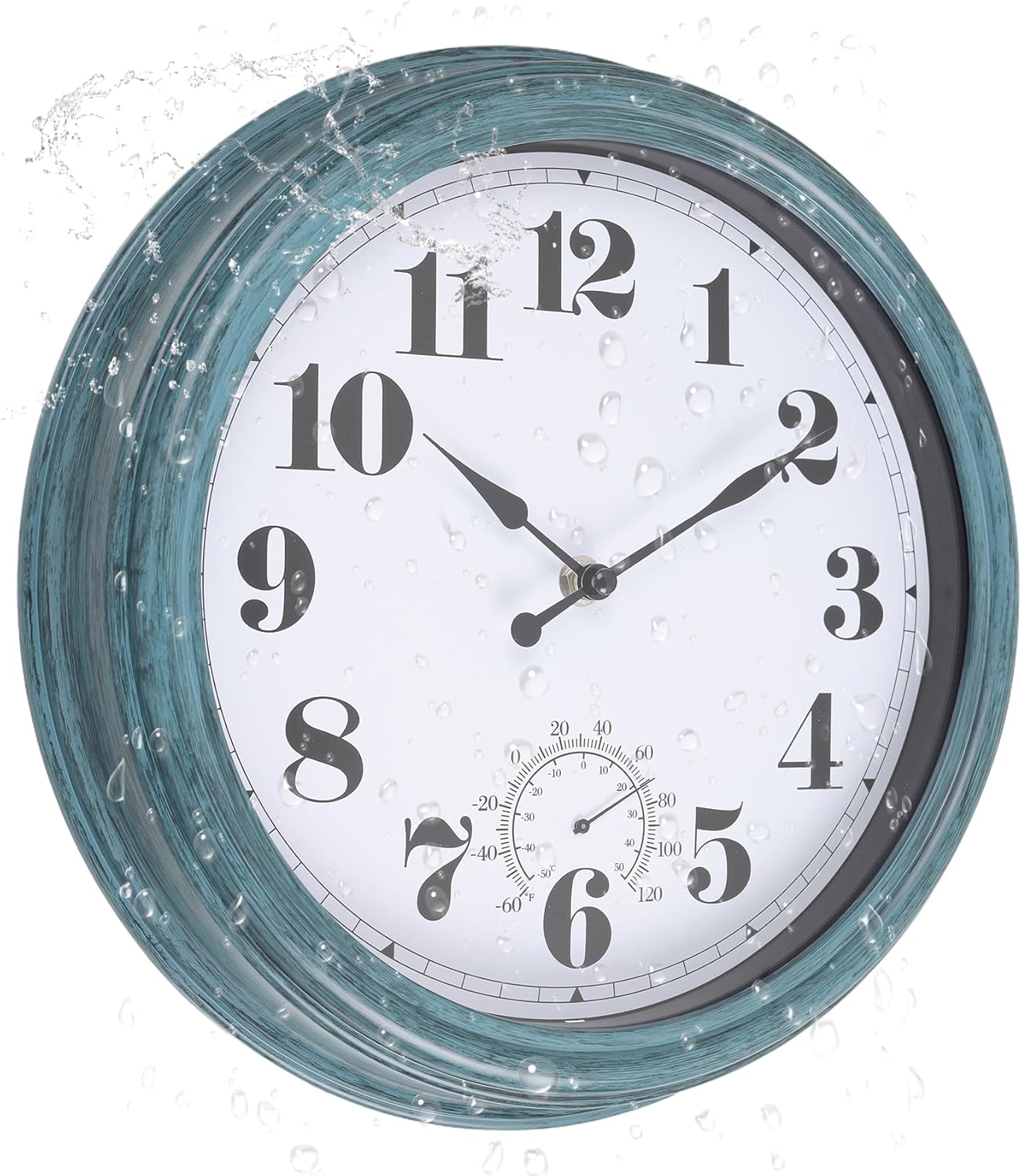 Aurowit Outdoor Clock 12 Inch Waterproof Outdoor Clocks with deal at Amazon