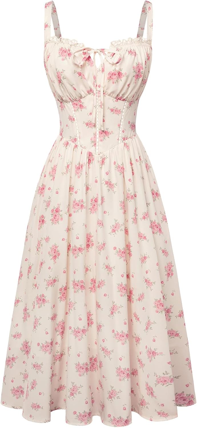 Scarlet Darkness Women 2026 Floral Corset Dress Summer Milkm deal at Amazon
