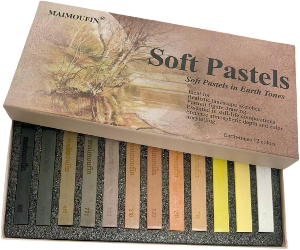 MAIMOUFIN 12-Pack Earth Tone Square Soft Pastels Water-Solub deal at Amazon