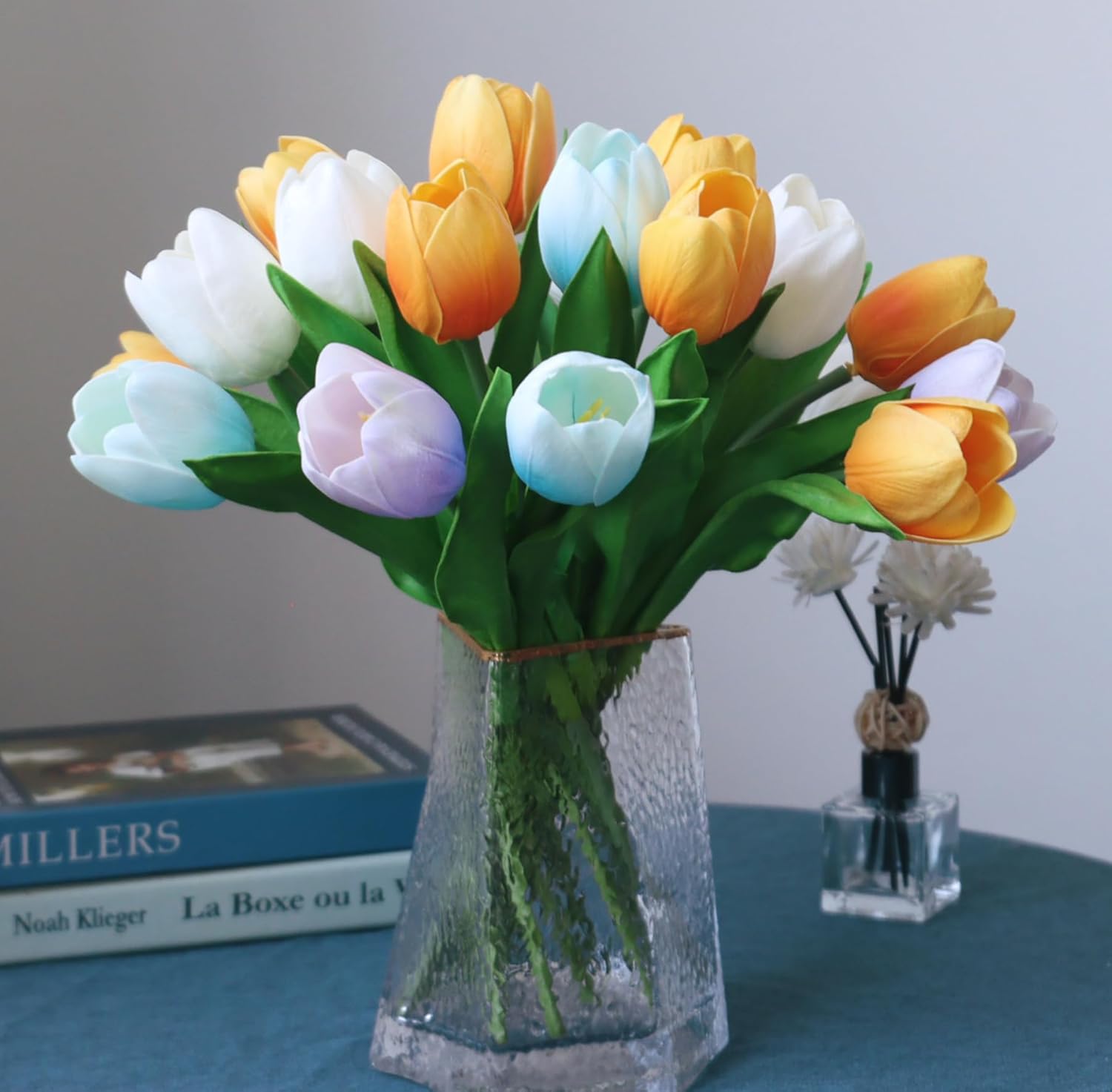 Buart Summer-Colors Tulip Flowers Artificial Luxury Big Tuli deal at Amazon