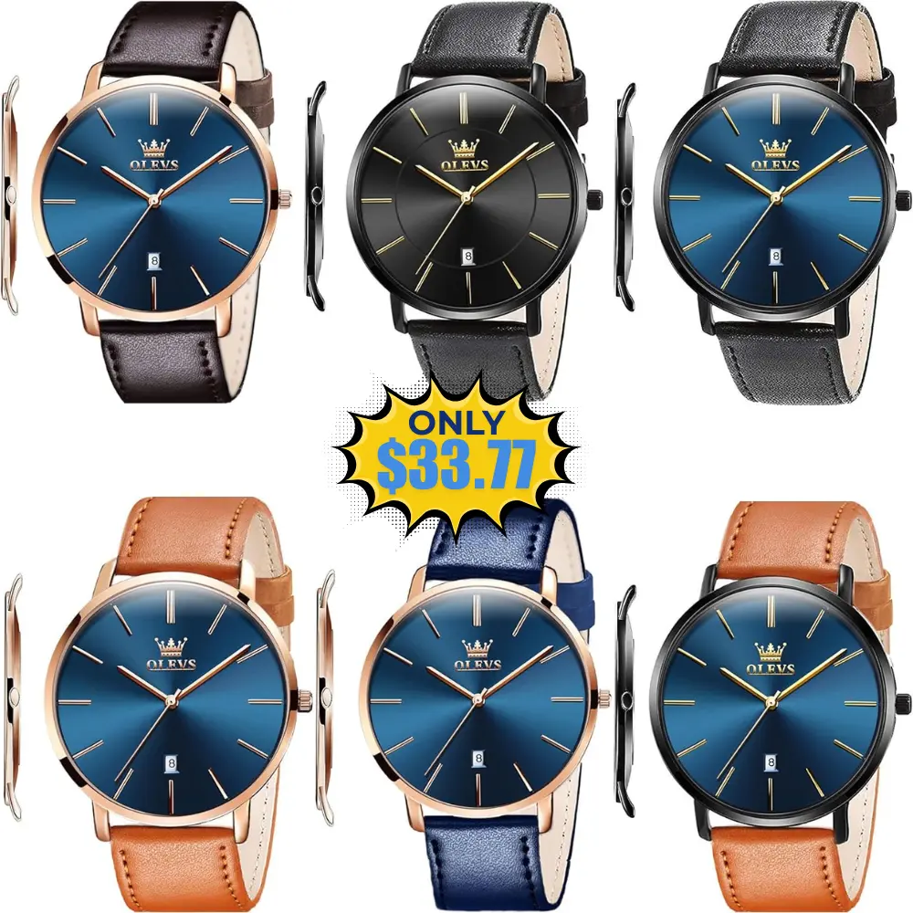 OLEVS Mens Watches Minimalist Ultra Thin Deal: Save 84%