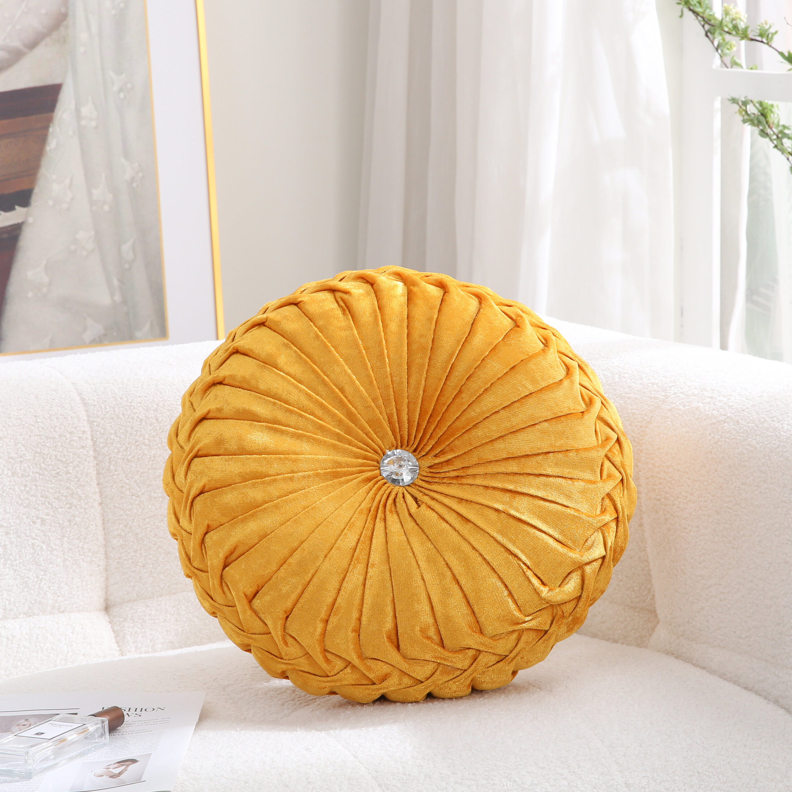 Velvet Round Throw Pillow Deal at Wayfair: $24.99