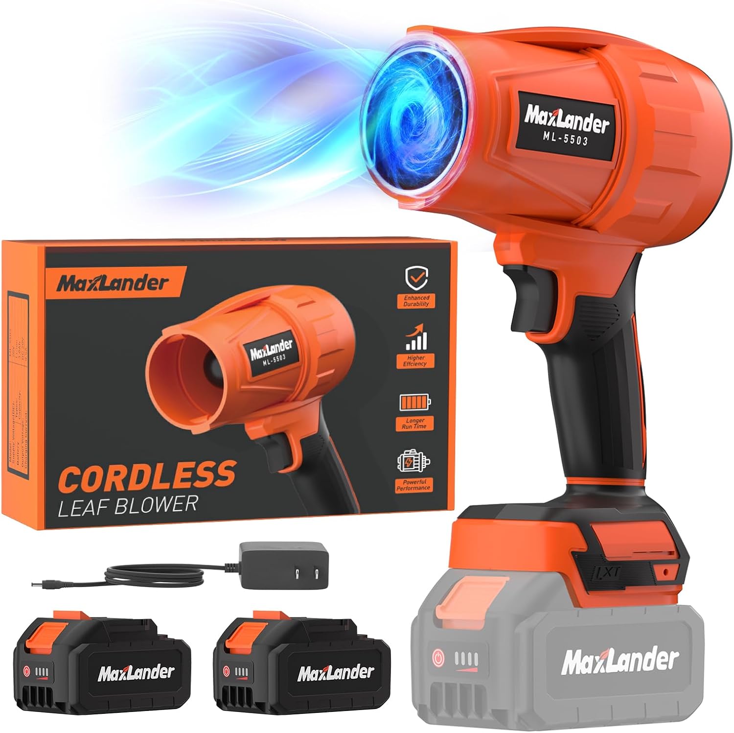 Leaf Blower Cordless, 21V Electric Handheld Leaf Blower with deal at Amazon