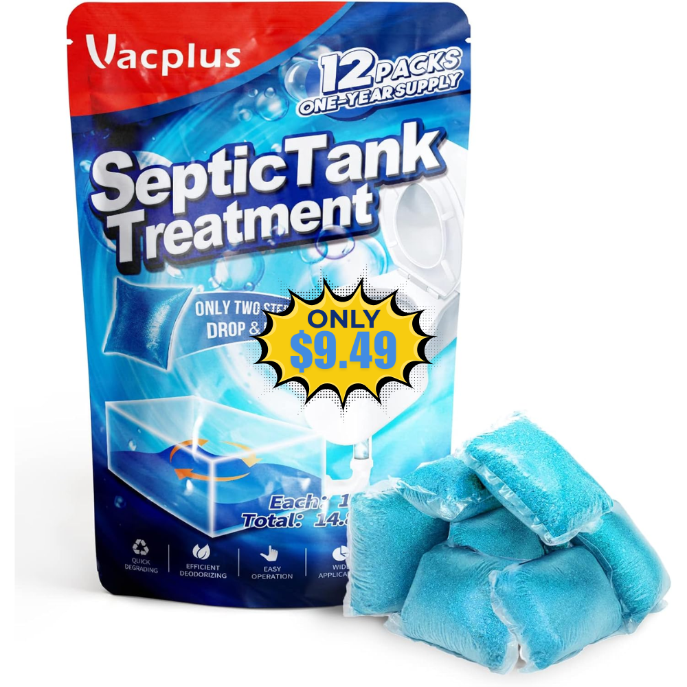Vacplus Septic Tank Treatment 12 Pcs Deal: Save 38%