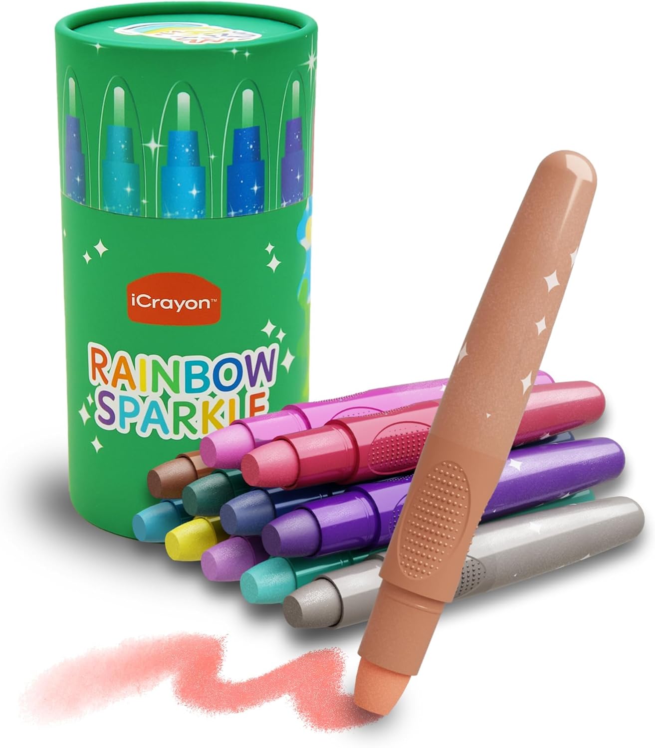 12 Colors Rainbow Sparkle Metallic Watercolor Gel Crayons, G deal at Amazon