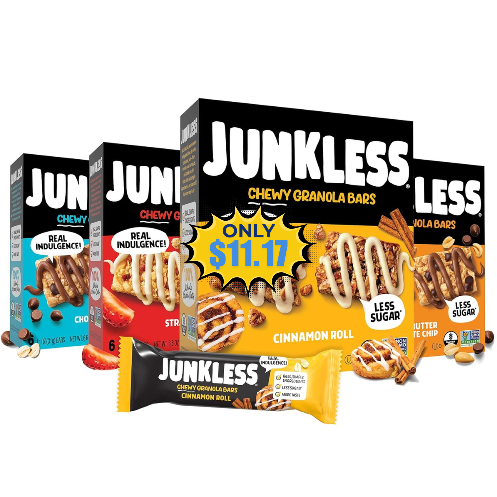 JUNKLESS Classic Chewy Granola Bars Deal: Save 42%