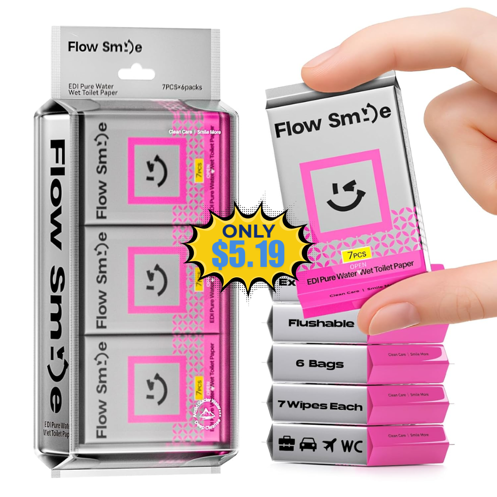 Flushable Wipes Travel Mini Size Deal: 42 Counts