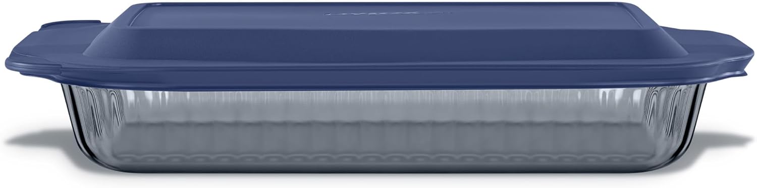 Pyrex Colors Tinted (9×13) Glass Baking Dish with BPA-Free Lid, O