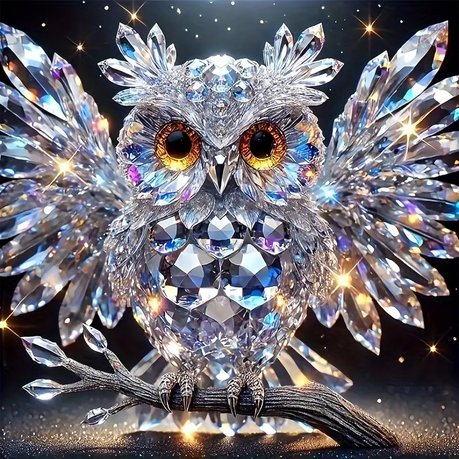 ijbnhd 5D Owl Diamond Art Kits for Adults, Owl Diamond Painting K