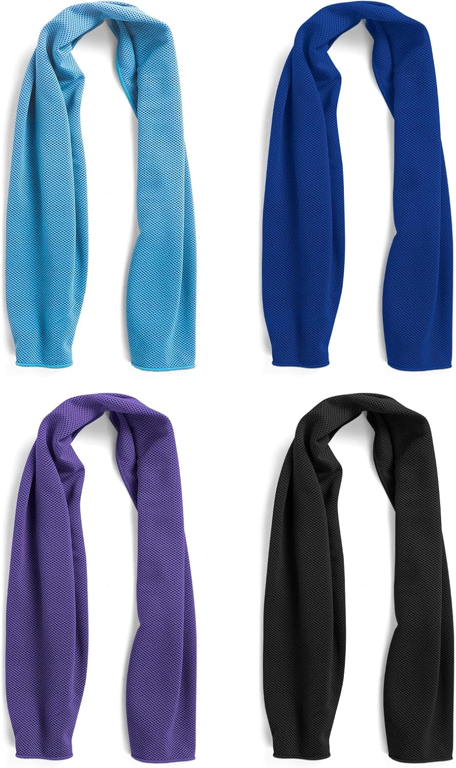 Yaozoon 4 Pack Cooling Towels Cloth for Neck and Face, Ice Cool T