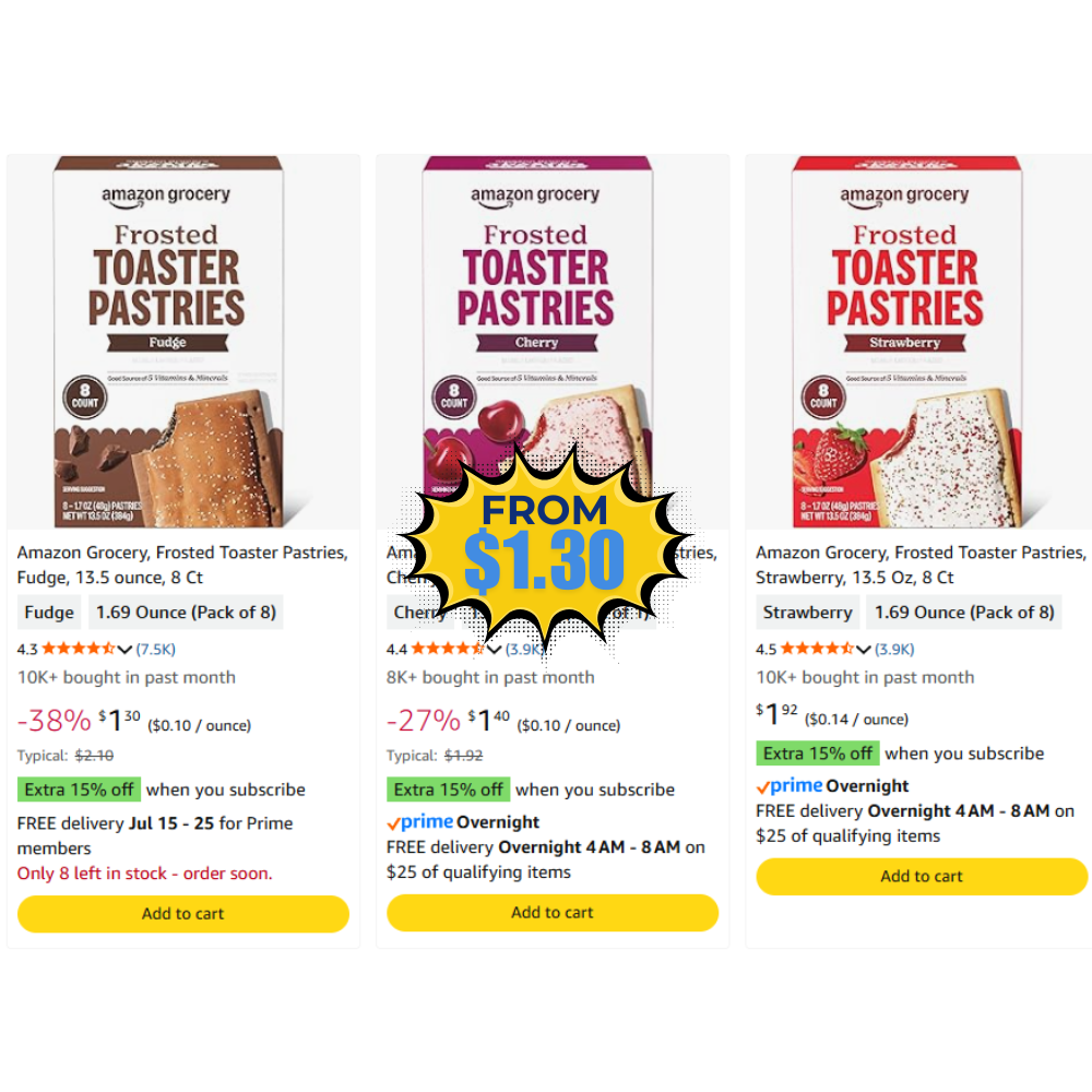 Amazon Grocery, Frosted Toaster Pastries Deal: Save 38%