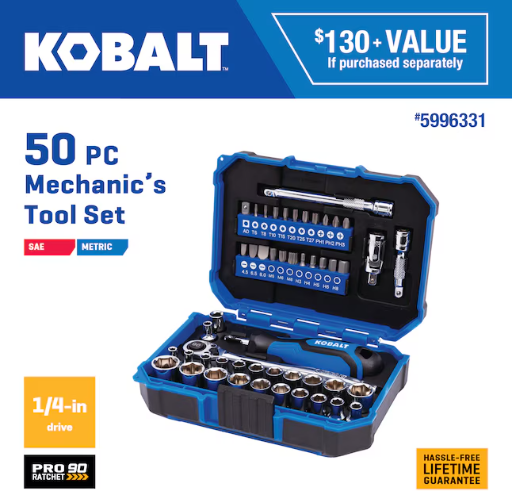 Lowe’s Daily Pick: Kobalt 50-Piece Metric and Standard (SAE) Mech
