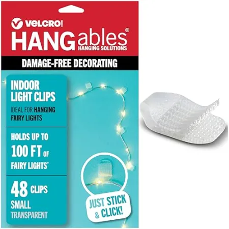 48-Pack Velcro Brand Indoor Light Clips $7.99 at Amazon