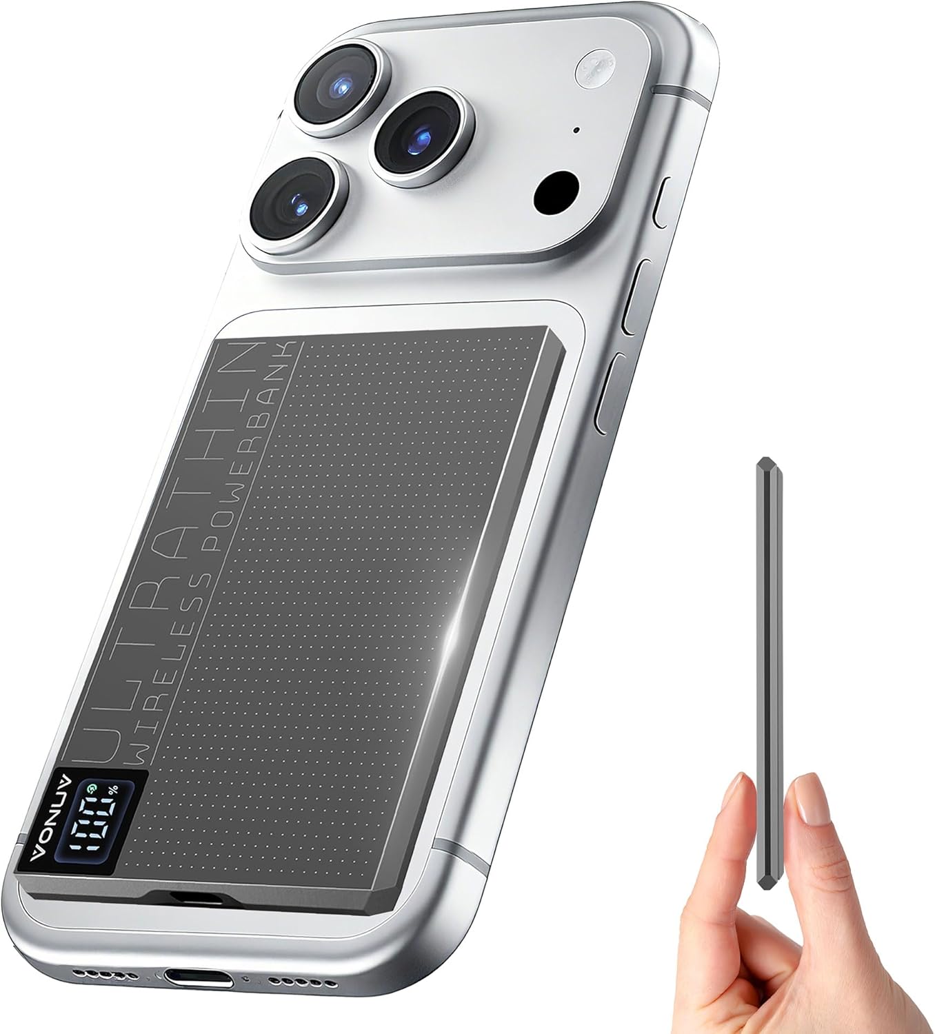 Magnetic Portable Charger 5000mAh with 15W Wireless & 20W PD Fast
