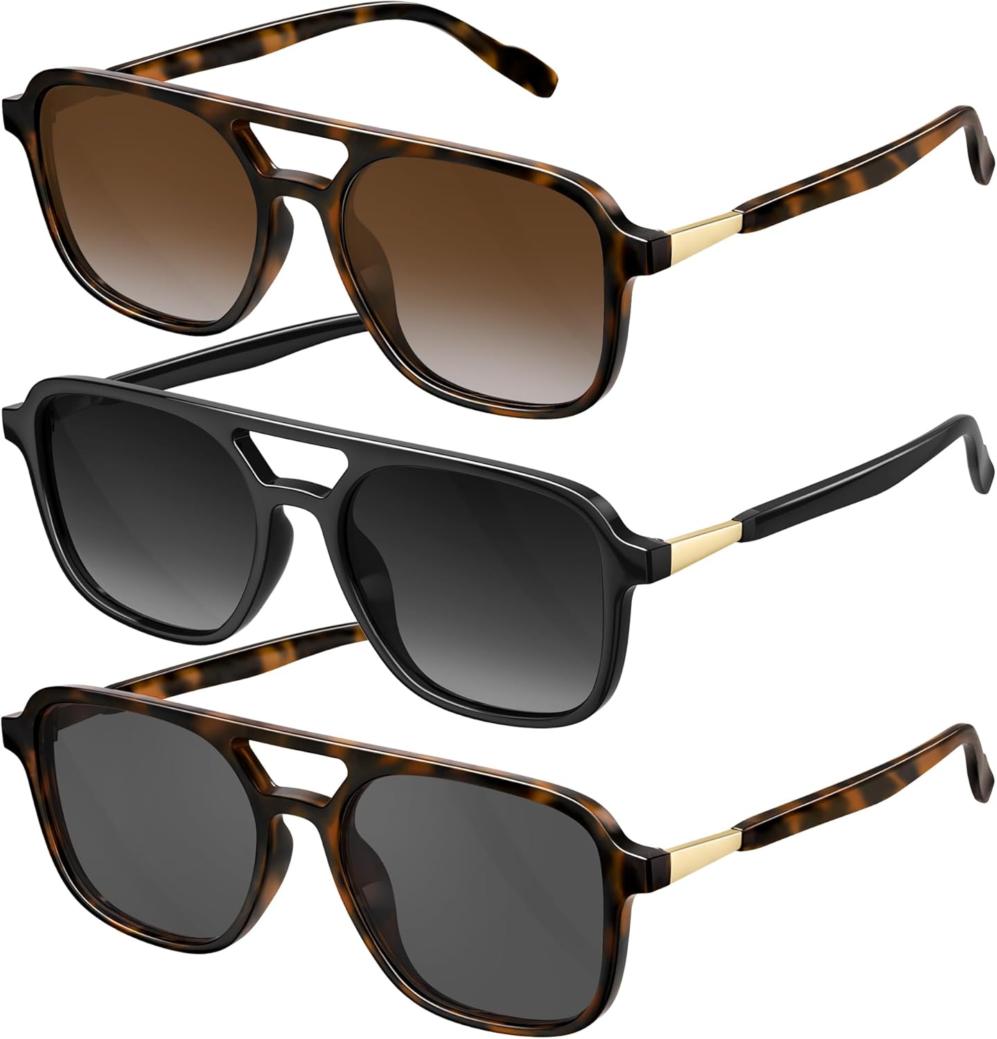 konqkin Retro Aviator Sunglasses for Women Men:Polarized Tre deal at Amazon