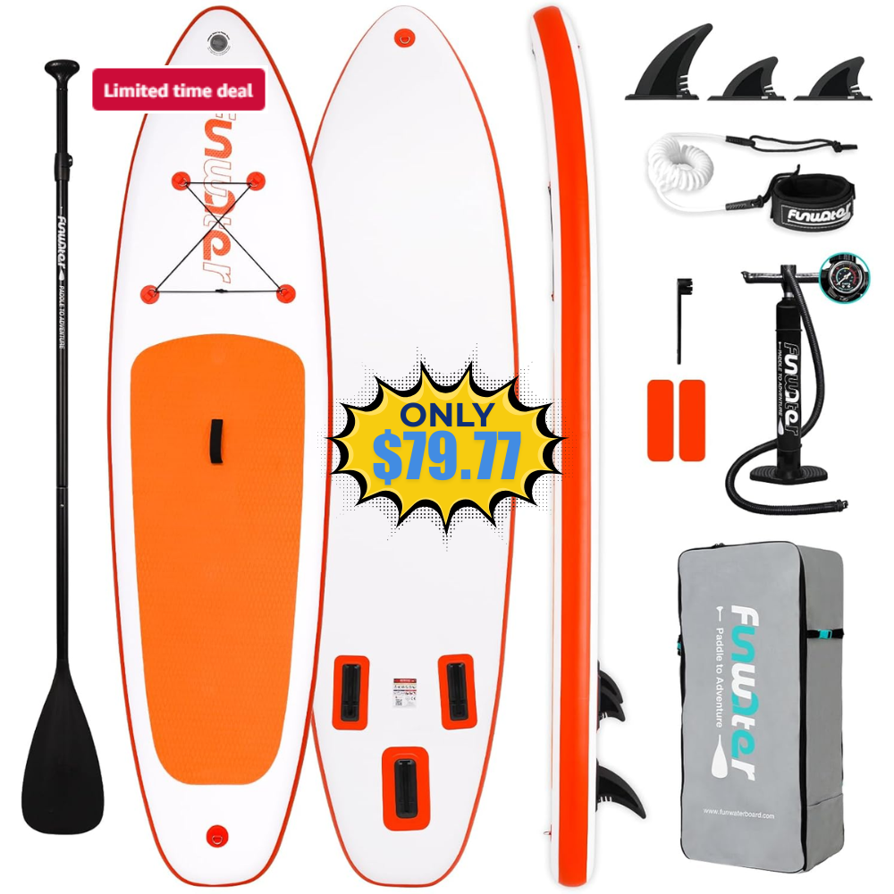 FunWater Inflatable Stand Up Paddle Board Deal: Save 30%