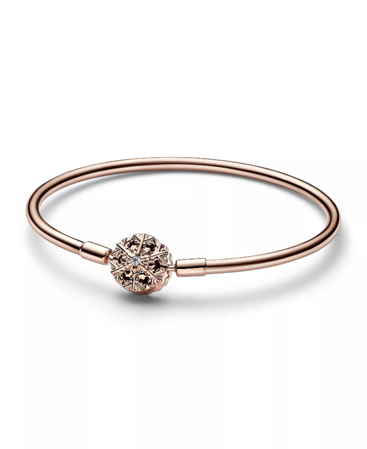 Pandora Rose Gold Plated Snowflake Clasp Bangle Deal at Macy’s: Save $100