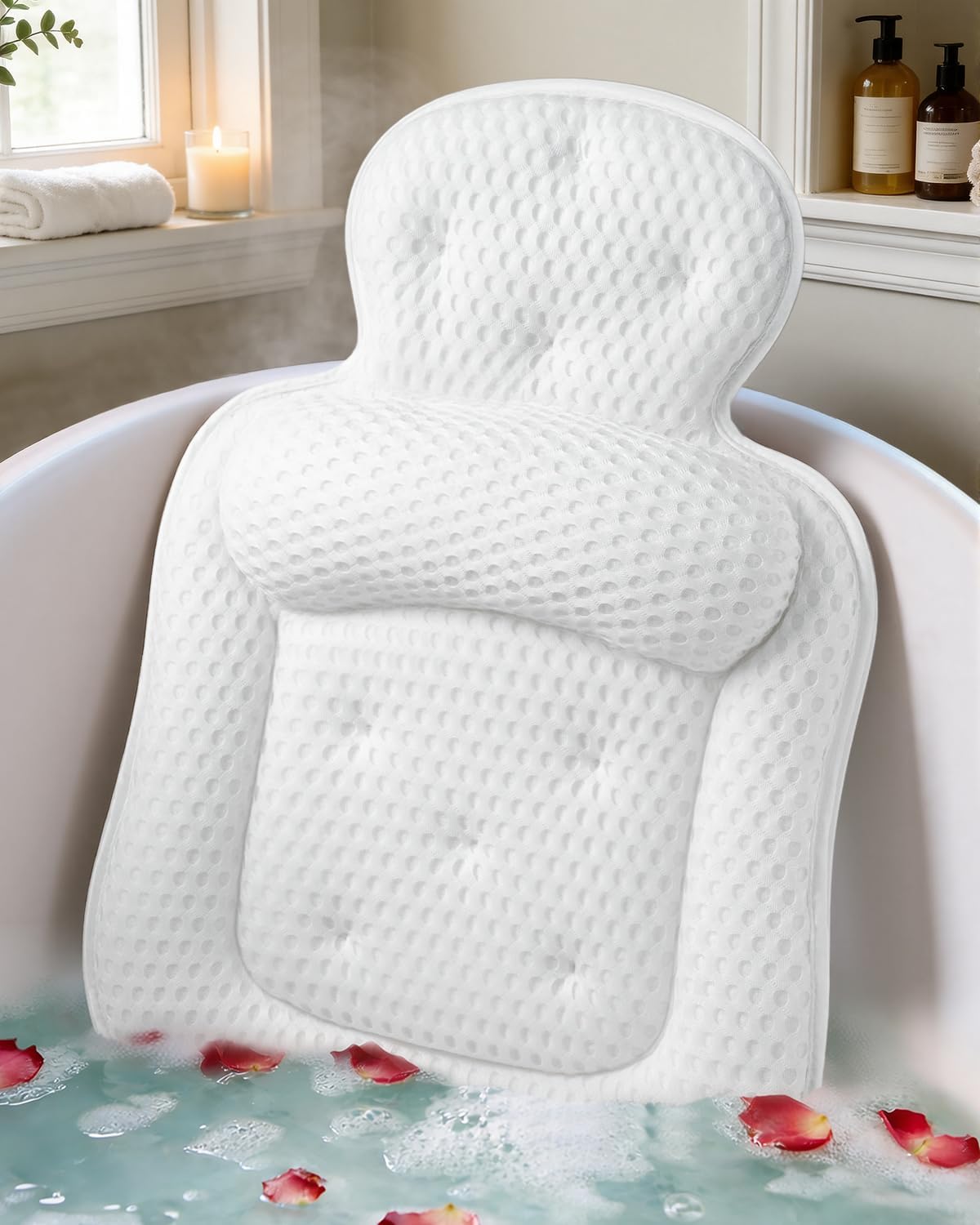 Mesh Bathtub Pillow $13.59 on Amazon (Reg. $34) | Spa Day Must-Ha