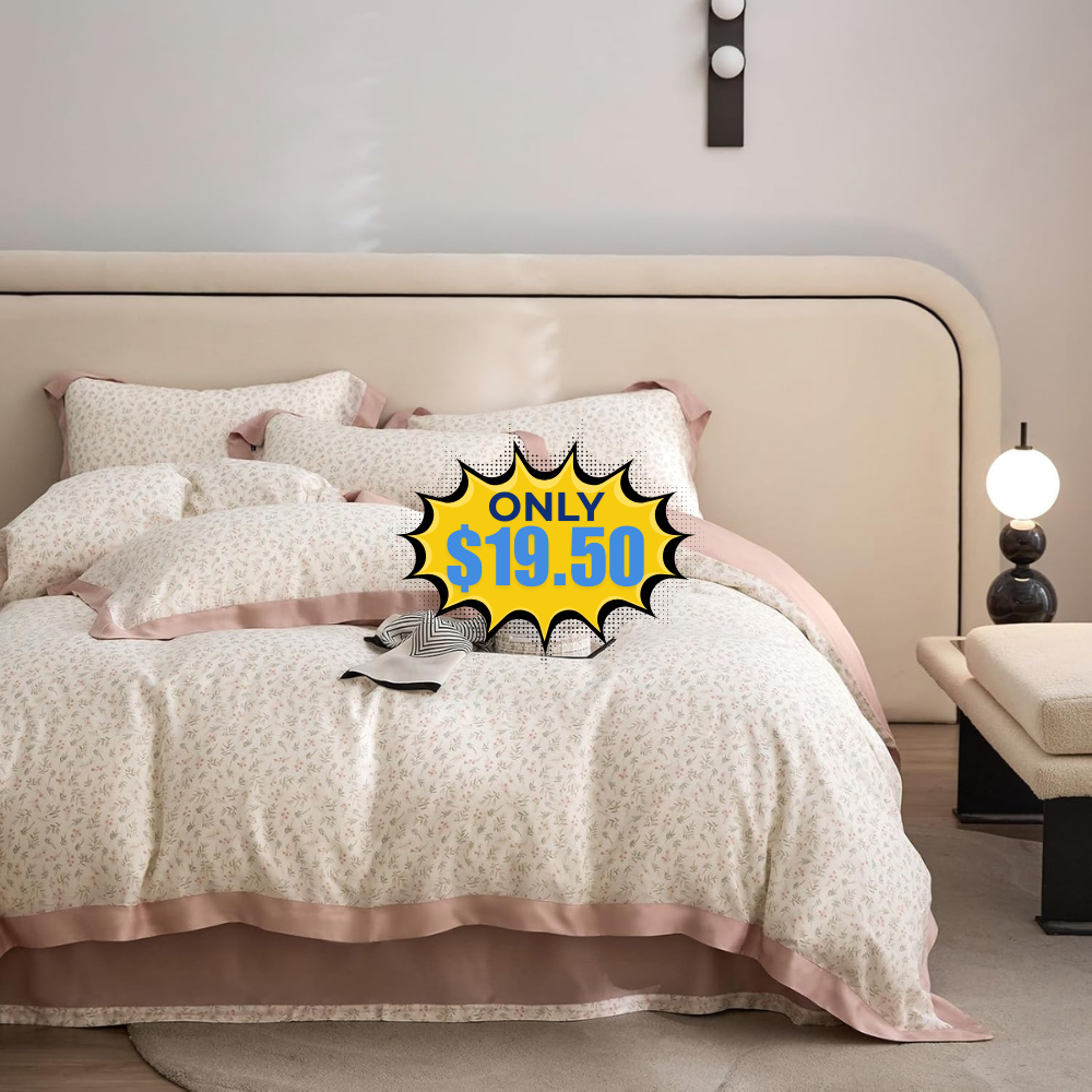 mixinni Pink White Floral Duvet Cover Twin XL Deal: Save $19.51