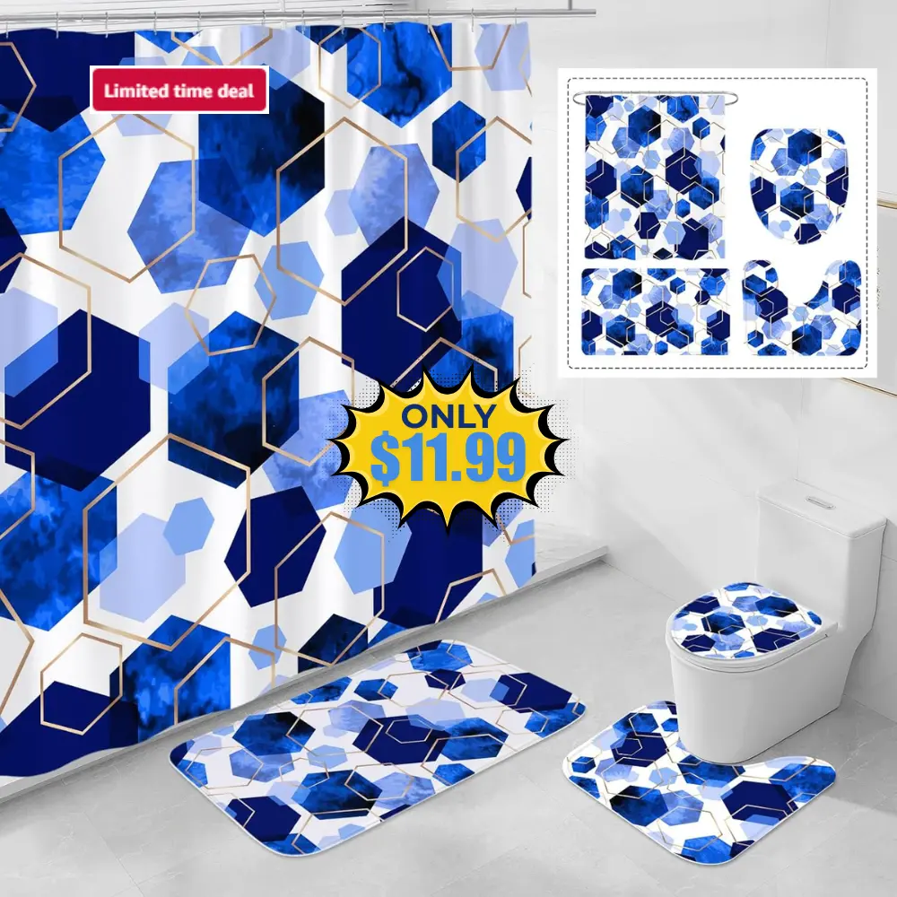 Litabel 4 Pcs Shower Curtain Set Deal: Save 50%