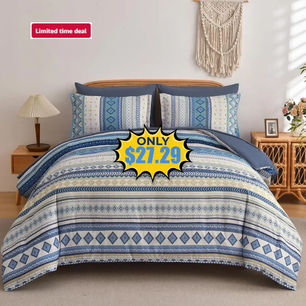 Mybedsoul 7 Pieces King Size Aztec Bed in a Bag Deal: Save 25%