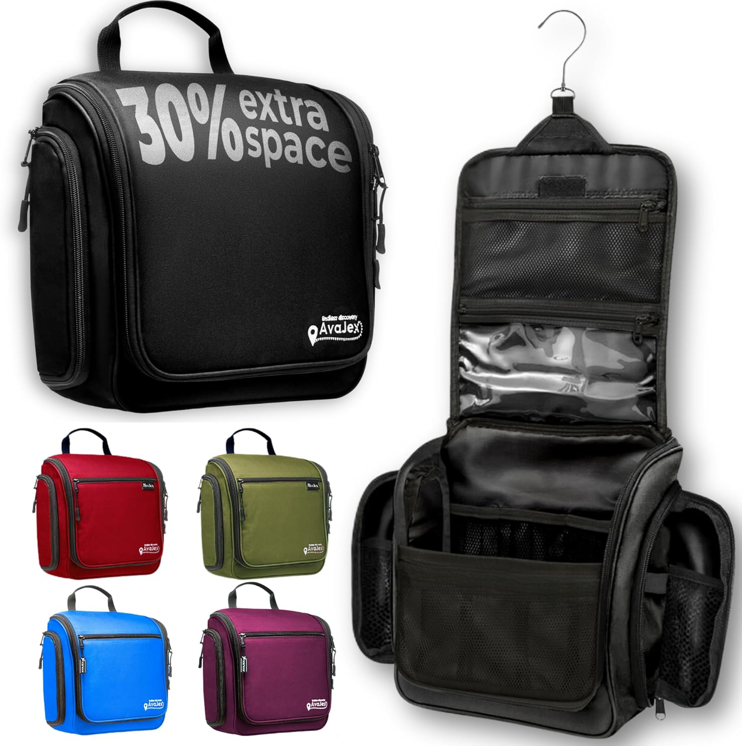 Travel Toiletry Bag for Men and Women - (10.6”x10.6”x3.2”) L deal at Amazon