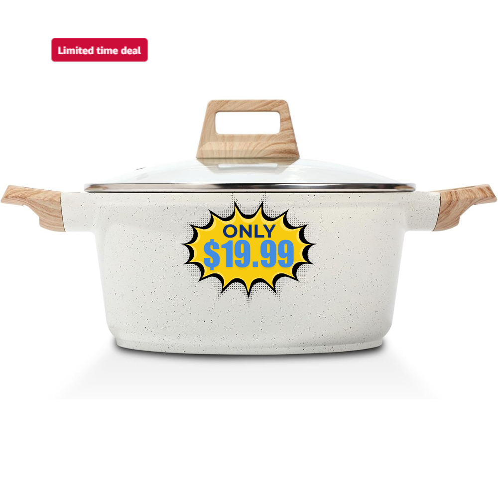ESLITE LIFE Nonstick Stock Pot 5 Quart Deal: Save 50%