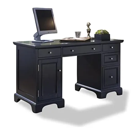 Homestyles Bedford Black Pedestal Desk $115 at Amazon