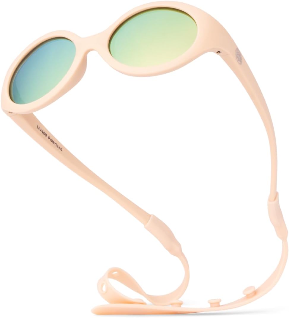 BABY SUNNIES Polarized Baby Sunglasses – Oval Peach – UV400 Lens